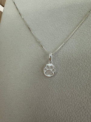 Medalla huellita con Cubic y cadena Colgantes