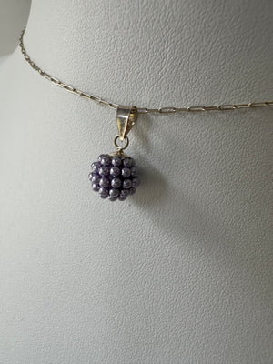 Colgante micro perlas