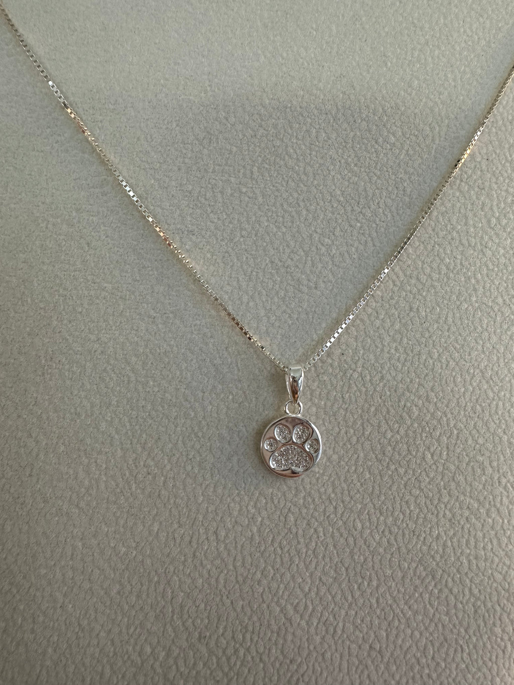 Medalla huellita con Cubic y cadena Colgantes